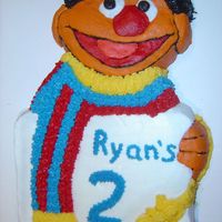 Ernie Ernie cake for my sesame street fan. Used old Wilton pan from ebay.