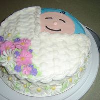 Baby In A Baby Carriage Copied from class II book for friend's shower. Royal icing head, rest is buttercream.