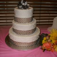 Kelly And Mike's Cake My friend and I made this for her wedding reception.