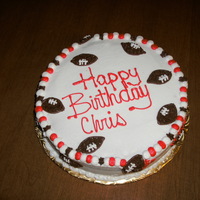 Football Fan 9' choco cake decorated with buttercream