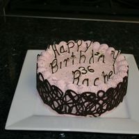 My B-Day Cake White cake with Strawberry Mousse (recipe from Cake Bible).