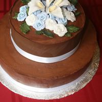 Chocolate Wedding Cake Devil's food cake with chocolate pudding filling and chocolat cream cheese frosting.