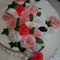 Strawberries And Cream Cake - 2 Close up of top