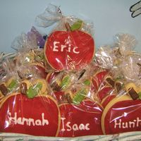 Apple Cookie Made these cookies for my son's class for the 1st day of school.