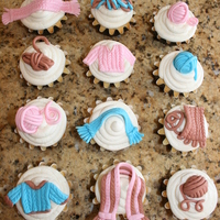Knitting Cupcakes. I made these for my mom's birthday which was at the local knit shop that she frequents.