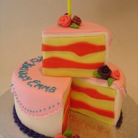 Cartoon Cake A variation on the 'cake made to look like a cake' theme!