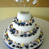 High School Prom Cake Made this for my daughter's High School Prom. It shows school's crest and kids in uniform. Some of the kids are modelled on real...