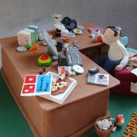 Computer Geek Cake Made the son of a friend on his 21st Birthday. Wasn't as happy as I would have liked with the construction of the desk, but it was all...