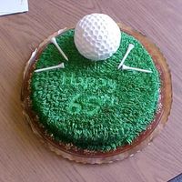 Golf Theme Birthday Cake I made this cake for a coworker's father. It's chocolate with chocolate filling. All frostings are buttercream.