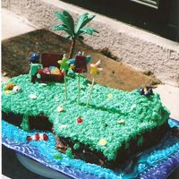 Neverland Cake, Front View I love the candles...Second Star to the Right and straight on till morning!