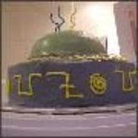 Ufoside My son's 3rd birthday cake. Chocolate fudge cake with IMBC. It says UFO UFO UFO in "alien writing all around the side