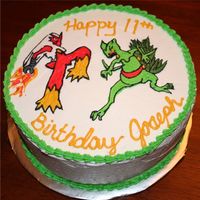 Pokemon Fbct Cake HERE WAS MY FIRST POKEMON AND FROZEN BUTTERCREAM TRANSFER CAKE. NEEDLESS TO SAY, I NEED SOME PRACTICE. I WAS GLAD TO HAVE THAT CAKE DONE....