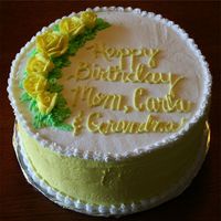 Yellow Roses Birthday Cake 