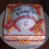 Fondant Baseball Cake On Bc 