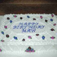 Bday Cake everything is done with buttercream.