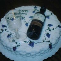 Wine Glass Cake this was done for a lady who really likes wine.