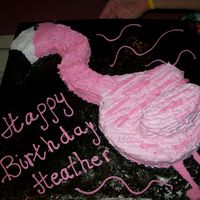 Flamingo Cake This was all buttercreme -hand carved for a lady's birthday - she is a memeber of the "Pink Flamingo's Club"