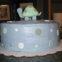 Turtle Cake Lemon cake with lemon filling made for a friend who just had a baby boy.