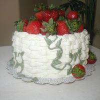 Basket Of Berries This is a chocolate cake with fresh strawberries between the layers and IMBC icing. I was wishing I could keep it to eat instead of selling...