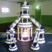 Royal Blue Quinceanera Classic Set Up This was all whipped icing with buttercream trimmings. I used buttercream to do the trimmings since it holds up colors better, especially...