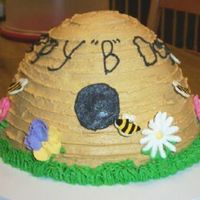 Beehive B-Day Bee hive Birthday cake. Inspired by saltystella. Cinnamon swirl cake with cinnamon buttercream.