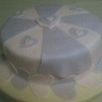 Heart Cake You can't tell it...but there are 3 hearts at the top...it looked so cool...this was my first cake done at a cake class...