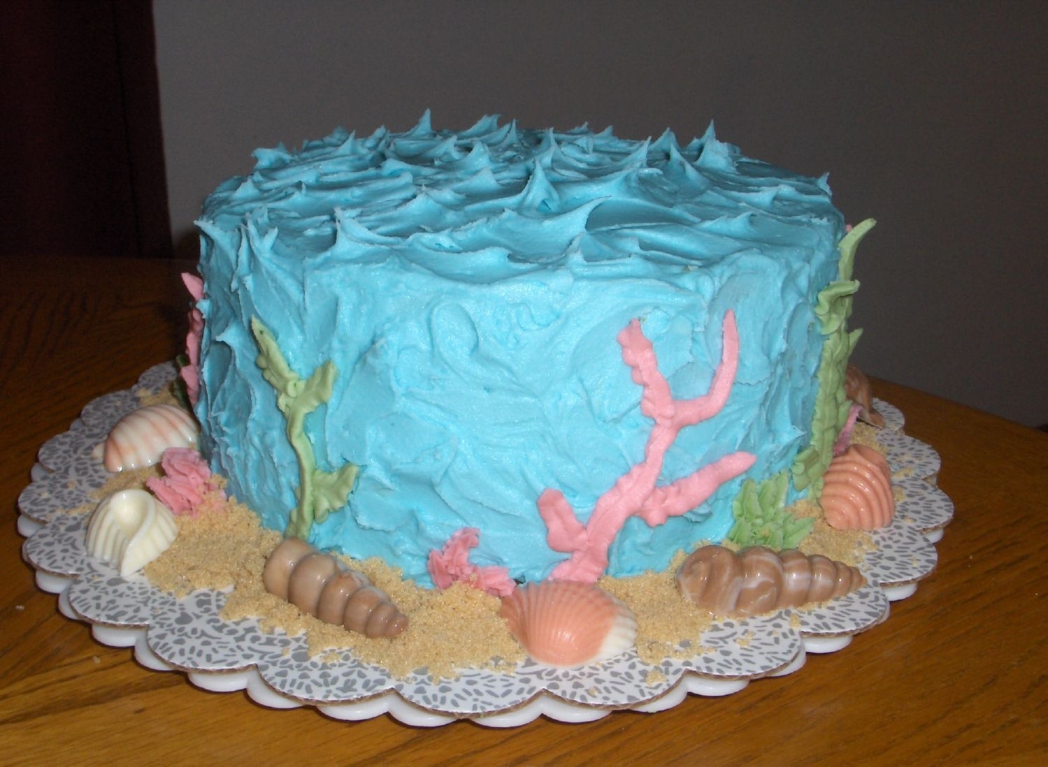 Seashells This cake was for my cousin. She lives 21/2 hours away from me and came over for her birthday just so she could have my cake. She loves...