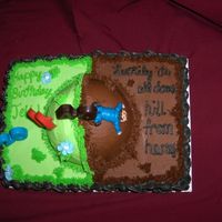 Over The Hill Cake This cake I did for a guy's 40th birthday. His wife wanted something fun.