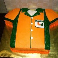 Bowling Shirt Grooms Cake This was a groom's cake for a groom who loves bowling, the Simpsons (notice the name Homer on the pocket) and the University of Miami...