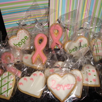 Breast Cancer Care Pack Cookies for a friend of my Mom's who is just starting her battle.