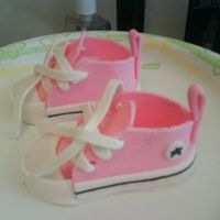 Converses made with gum paste. I got the template off of this site.