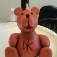 Punk Bear For Baby Shower made with fondant