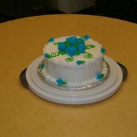 Wilton Course 1 Completion Cake. 