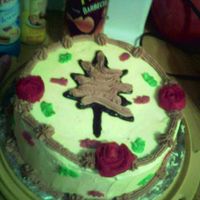 Fall Cake This is a cake I made for a church function.. That was supposed to be a brown leaf on the top.