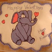 Elephant Cupcake Cake This was made for Kindergarten class's Valentine party. I filled the cupcakes. My daughter's class loved it.