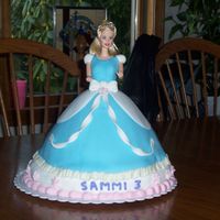 Cinderella Cake Made this for my daughter who is obsessed with princess cakes & Cinderlella! One of my few cakes in fondant.