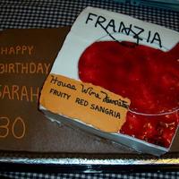 Box Of Wine Cake I made this for my sister - her favorite brand of boxed wine. I made rasberry sauce & used that for the "wine". She loved it...