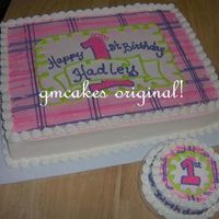 1St Birthday Plaid 