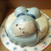 Laura's Baby Shower 1st belly cake- love this idea! Thanks to CC for the inspiration!