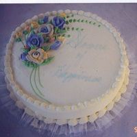 Wedding Shower Cake White cake w/ fresh strawberries and whipped cream as the filling. Also frosted with whipped cream.