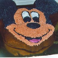 Mickey Choc. cake with buttercream frosting.