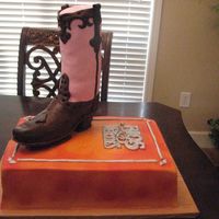 Rio Cowgirl Boot A friend designed her own boot from Rios of Mercedes and my husband wanted her to have a cake just like the boot. The boot box is a two...