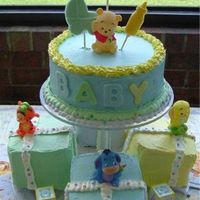 Winnie The Pooh Baby Blocks This cake was for my sister-in-law. Everything was Winnie the Pooh and Friends. Had to find a way to put all of pooh's friends so I...