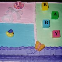 Baby_Cake.jpg This cake was done to match the theme of the baby shower. They brought me a napkin and I tried to make it as close as possible.