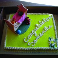 Chocolate Cradle Shower First time using the chocolate cradle mold. Everything else is fondant.