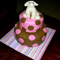 Lamb Baby Shower Cake 
