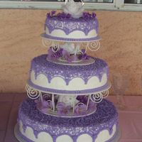 Quince Anos This cake was made with whipped frosting.