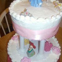 Another View Of The Disney Princess 2 Tier Cake 