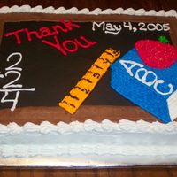 Teacher Appreciation Day This cake was done for the Teacher's Appreciation Day at my sons school. I figured that a blackboard might be a nice touch. The cake...