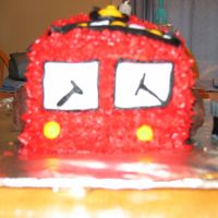 3-D Fire Truck first paid cake-it is lopsided-live and learn I guess. Don't think I will charge much!